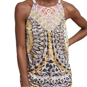 Anthropologie One September Geo Print Multi Color Tank Top